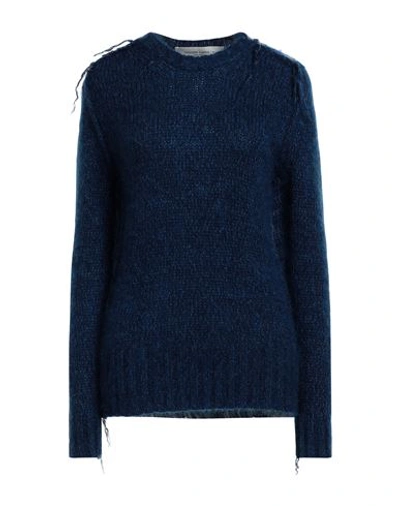 Golden Goose Woman Sweater Blue Size L Virgin Wool, Mohair Wool, Silk