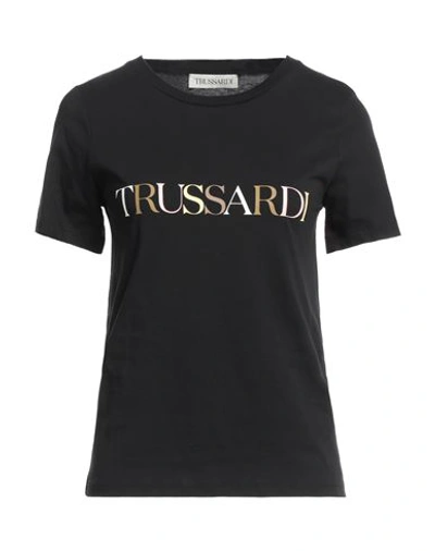 Trussardi Woman T-shirt Black Size L Cotton