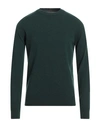 +39 Masq Man Sweater Dark Green Size 38 Merino Wool, Cashmere In Green