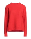 Jil Sander Woman Sweater Red Size 10 Wool