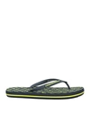 Ea7 Man Toe Strap Sandals Black Size 11.5 Rubber In Black