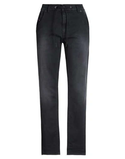 Diesel Krooley Joggjeans 0670m Tapered Man Jeans Black Size 32w-32l Cotton, Polyester, Elastane