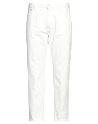 People (+)  Man Pants White Size 34 Cotton