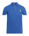 Aquascutum Man Polo Shirt Blue Size Xxl Cotton, Elastane