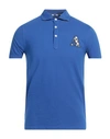 Aquascutum Man Polo Shirt Bright Blue Size Xxl Cotton, Elastane