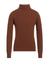 +39 Masq Man Turtleneck Brown Size 44 Wool In Brown