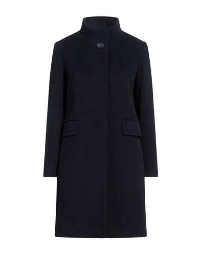 Cinzia Rocca Woman Coat Midnight Blue Size 12 Wool, Polyamide, Cashmere