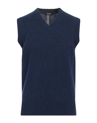 +39 Masq Man Sweater Navy Blue Size 42 Wool In Navy Blue