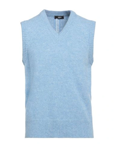 +39 Masq Man Sweater Sky Blue Size 40 Wool