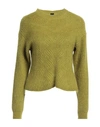 Mdm Mademoiselle Du Monde Woman Sweater Military Green Size S/m Polyester, Polyamide, Mohair Wool