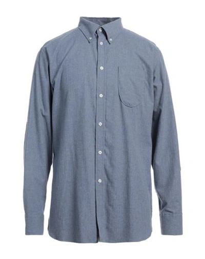 Universal Works Man Shirt Blue Size Xl Organic Cotton