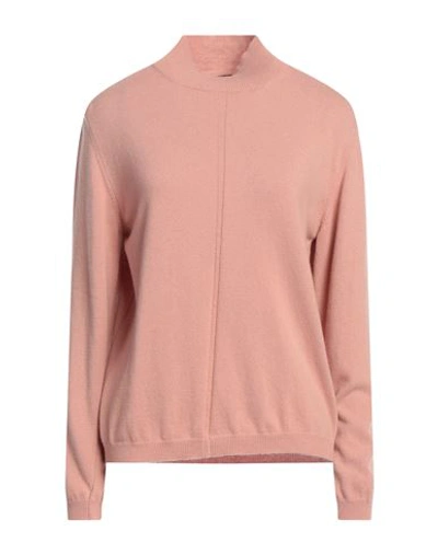 Bellwood Woman Turtleneck Pastel Pink Size M Wool, Viscose, Cashmere, Polyamide