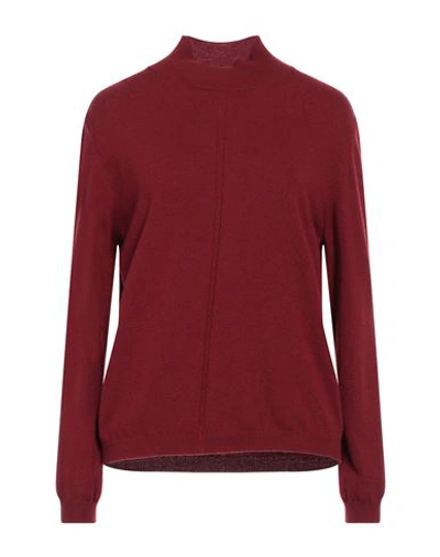 Bellwood Woman Turtleneck Burgundy Size L Wool, Viscose, Cashmere, Polyamide In Red