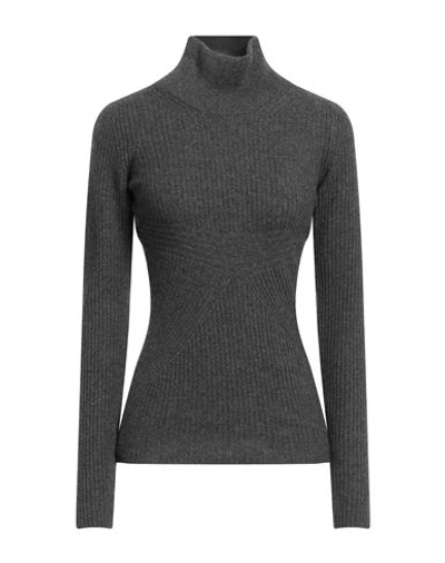 Trussardi Woman Turtleneck Lead Size S Wool, Viscose, Polyamide, Cashmere In Grey