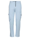 Luigi Borrelli Napoli Man Pants Light Blue Size 40 Cotton