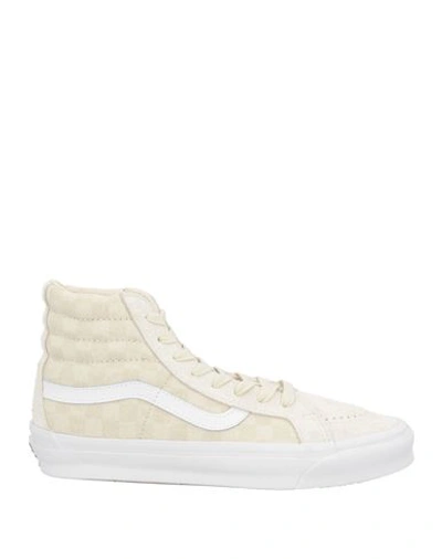 Vans Vault Man Sneakers Cream Size 9 Leather, Textile Fibers In White