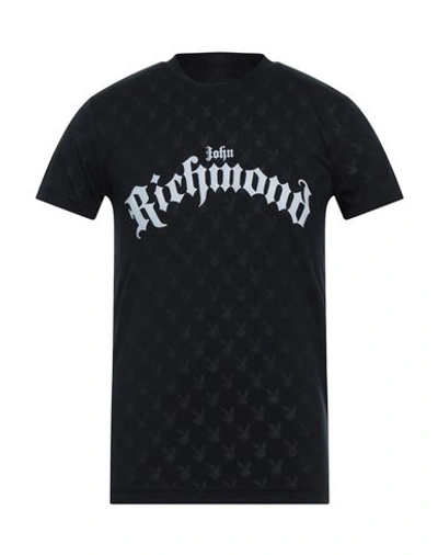 John Richmond X Playboy Man T-shirt Black Size M Viscose, Polyester