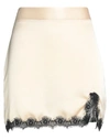 Kontatto Woman Mini Skirt Beige Size M Polyester