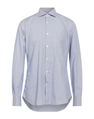 Guglielminotti Man Shirt Blue Size 17 ½ Cotton