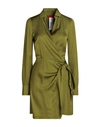 Max & Co . Woman Mini Dress Military Green Size 4 Viscose