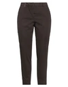 Peserico Woman Pants Dark Brown Size 14 Cotton, Elastane