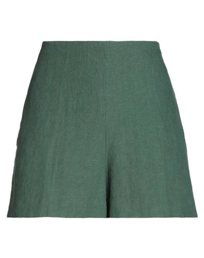 Polo Ralph Lauren Woman Shorts & Bermuda Shorts Military Green Size 8 Linen