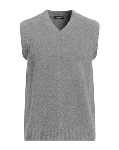 +39 Masq Man Sweater Grey Size 40 Cotton, Polyamide, Elastane