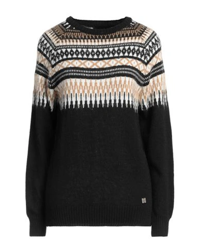 Bl.11  Block Eleven Bl.11 Block Eleven Man Sweater Black Size M Acrylic, Wool, Viscose, Alpaca Wool In Black