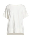 Alpha Studio Woman T-shirt Off White Size 8 Cotton, Elastane