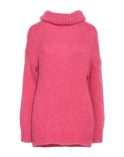 Caractere Caractère Woman Turtleneck Fuchsia Size 2 Acrylic, Polyamide, Alpaca Wool, Virgin Wool In Pink