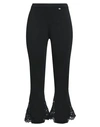 LUCKYLU  MILANO LUCKYLU MILANO WOMAN PANTS BLACK SIZE 8 VISCOSE, POLYAMIDE, ELASTANE