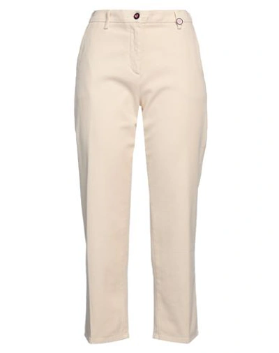 I Love Mp Woman Pants Beige Size 31 Cotton, Elastane