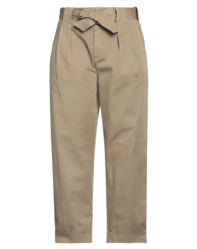 Dondup Woman Pants Khaki Size 31 Cotton, Elastane In Beige