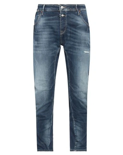 Le Temps Des Cerises Man Jeans Blue Size 29 Cotton, Elastomultiester, Elastane