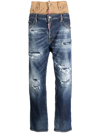 Dsquared2 Jeans Im Distressed-look In Blue