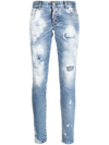Dsquared2 Jeans In Distressed-optik In Blue