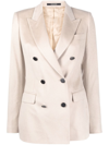 Tagliatore Double-breasted Blazer In Nude