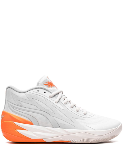 Puma X Lamelo Ball Mb.02 Gorangé Men's Basketball Shoes In Platinum Gray-ultra Orange
