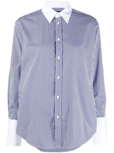 Polo Ralph Lauren Striped Cotton Shirt In White