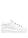 Karl Lagerfeld Kapri Logo-embossed Leather Sneakers In White