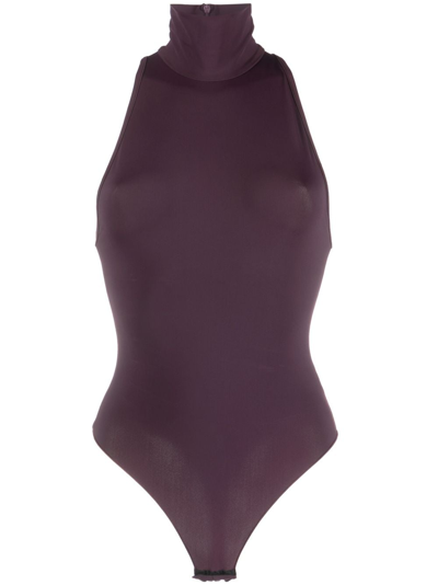 The Andamane High-neck Sleeveless Bodysuit In Violett