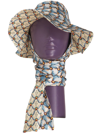 Etro Seidenhut Mit Breiter Krempe In Light Blue