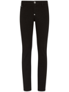 Philipp Plein High-waisted Denim Leggings In Schwarz