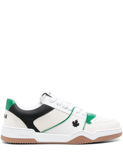 Dsquared2 Logo-patch Low-top Sneakers In White
