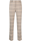 PESERICO CHECK-PATTERN CROPPED WOOL TROUSERS