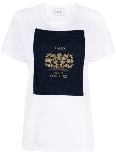 Barrie Logo-patch Cotton T-shirt In Weiss