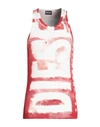 Diesel T-lift-g1 Man Tank Top Red Size M Cotton, Elastane
