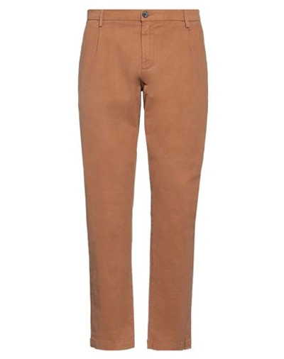 Yan Simmon Man Pants Camel Size 36 Cotton, Elastane In Beige