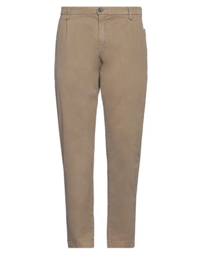 Yan Simmon Man Pants Khaki Size 36 Cotton, Elastane In Beige