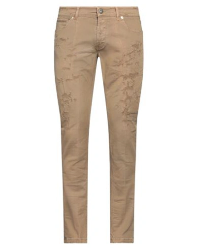 Pmds Premium Mood Denim Superior Man Jeans Sand Size 34 Cotton, Elastane In Beige